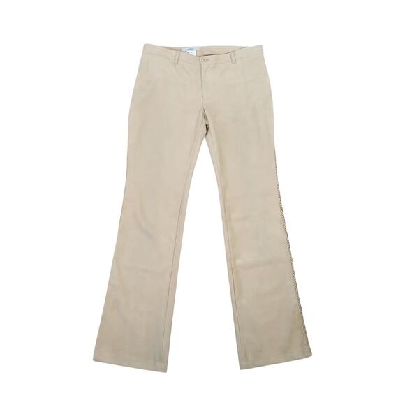 Vertigo Paris tan faux suede low rise bootcut flare pants US 8 - Picture 1 of 5